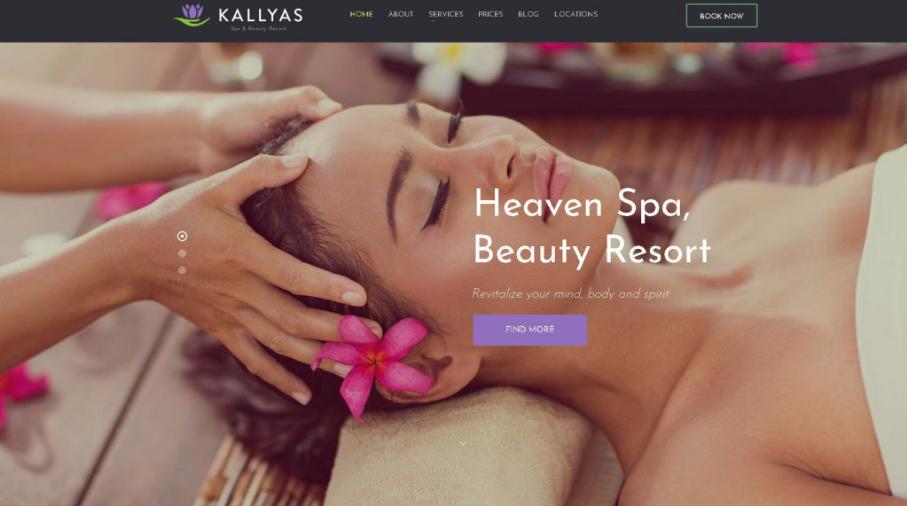 Mẫu thiết kế website thẩm mỹ Kallyas