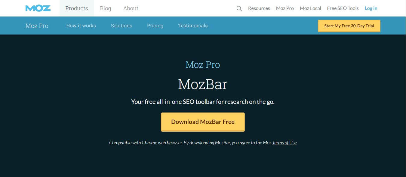 Tool seo MozBar