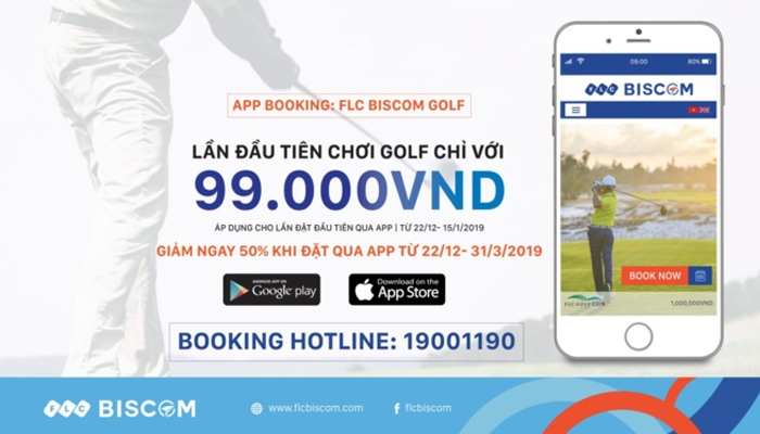 App đặt sân golf - FLC Biscom golf