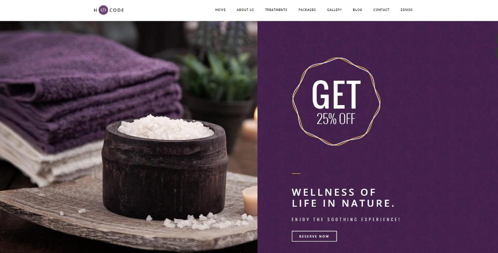 Mẫu website spa độc đáo H-Code