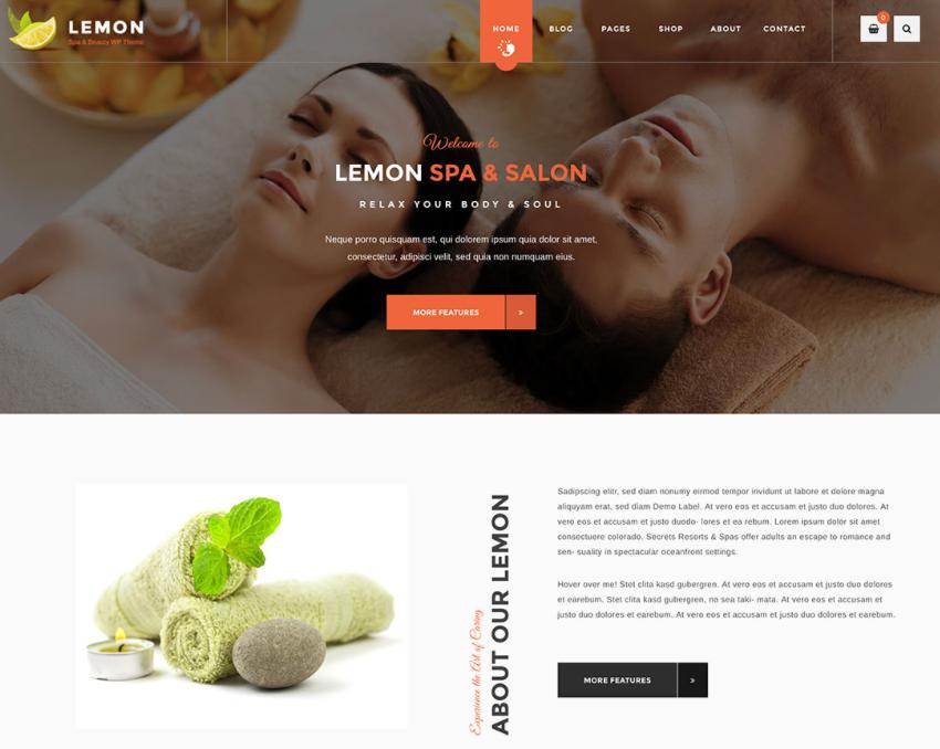 Mẫu web spa Lemon