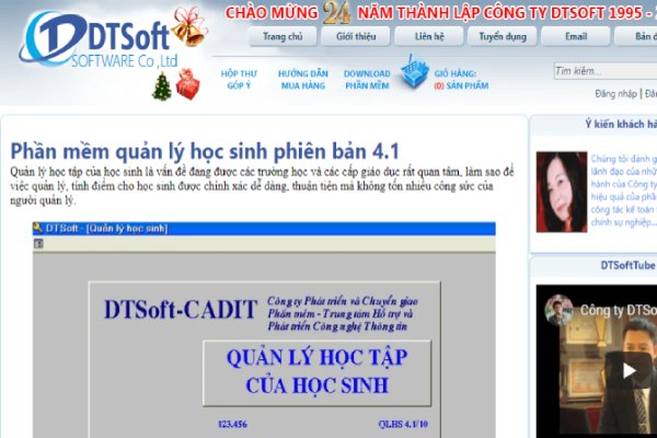 DTSoft phần mềm quản lý học sinh