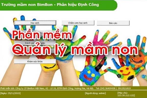 phần mềm quản lý mầm non bimbon