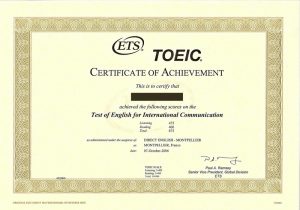 Chứng chỉ tiếng Anh TOEIC 
